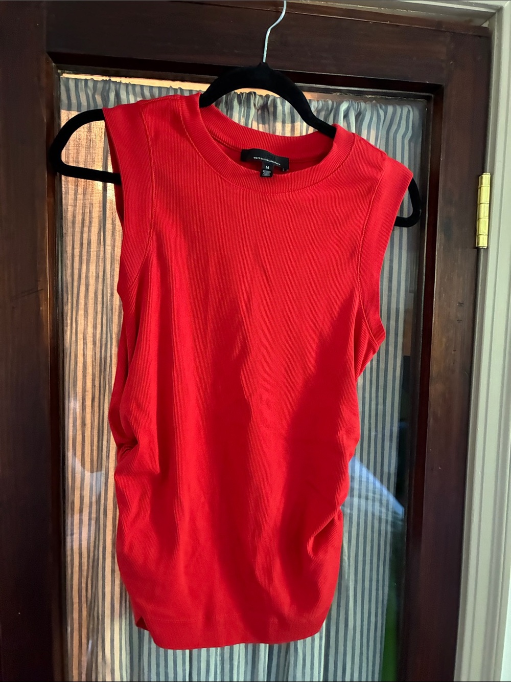 White House Black Market Red Sleeveless Knit Tank